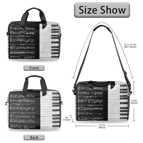 Maletín para portátil 13-16 pulgadas con diseño piano miniatura 5