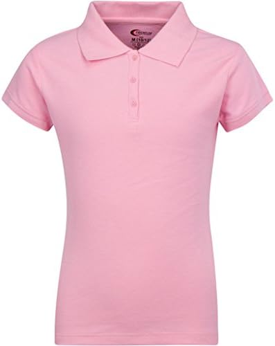 Premium Wear Girls Short Sleeve Polo Shirts - Pink XX-Small