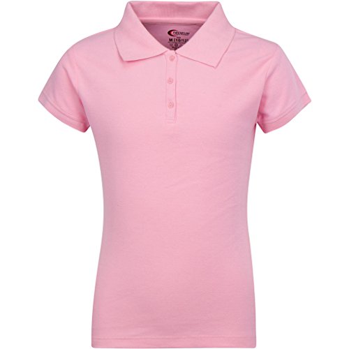Premium Wear Girls Short Sleeve Polo Shirts - Pink Xx-Small #TOP26