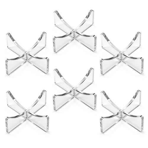 Gtziqa 6 Stück Acryl Ballhalter, Präsentationsständer für Fußball, Basketball, Volleyball, Rugby, Handball Bowling. Transparente Halterung zur Aufbewahrung Ausstellung von Sportbällen, Trophäen