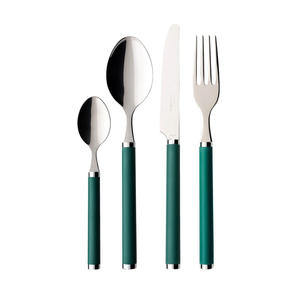 Villeroy & Boch Green Play! Garden Cutlery For Up To 6 People, 24 Pieces, Stainless Steel, Plastic Handle