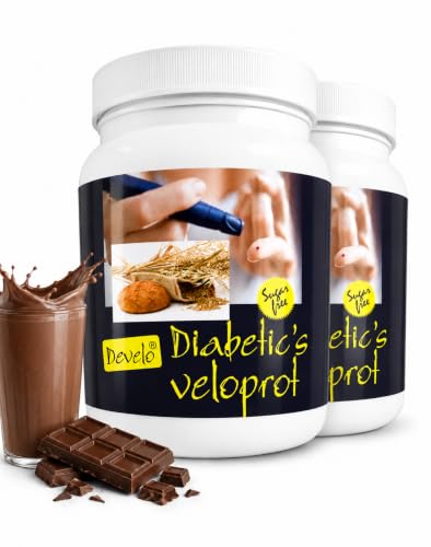 Image of Develo Diabetic Protein Powder Sugar Free Nutrition for diabetes Care - 2kg (Pack of 2) Chocolate