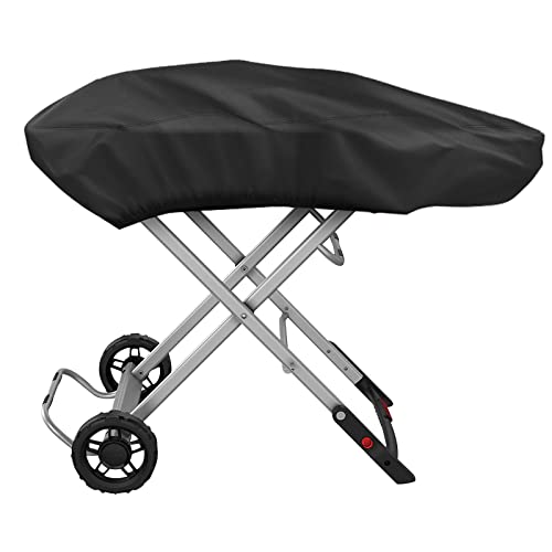 tonhui Grillabdeckung für Weber Traveler Tragbarer Gasgrill 9010001, Outdoor, strapazierfähig, wasserdicht, Oxford-Gewebe, witterungsbeständig Cover