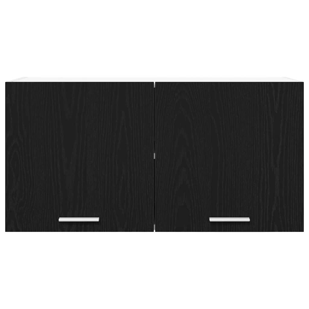 vidaXL Armoire Suspendue Chêne Noir 80 x 31 x 40 cm Bois d'ingénierie, Armoire de Cuisine Moderne, Design rectangulaire, Grand Espace de Rangement, matériaux résistants, Style Contemporain