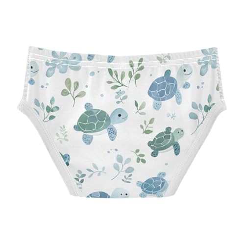 Wusikd Turtles Boys' Underwear Cotton Blue Green Boys Briefs Soft Toddler Underwear 2T2