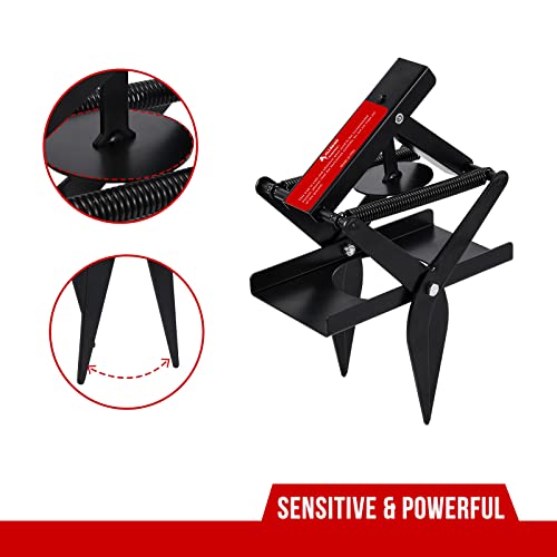 Mole Trap For Lawns, Allroad Mole Scissor Trap Easy Setup With Quick Kill Reusable Heavy-Duty Black Vole Traps Non-Toxic And Protect The Lawn 2 Pack #TOP1