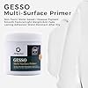 Artecho White Gesso 16.9oz / 500ml, Gesso Primer for Acrylic Painting