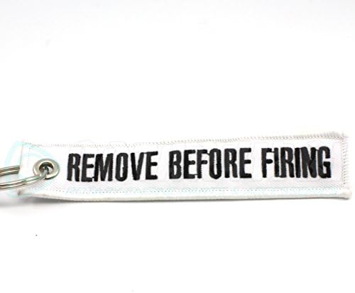 Rotary13B1 Remove Before Firing Keychain - White/Black image 5