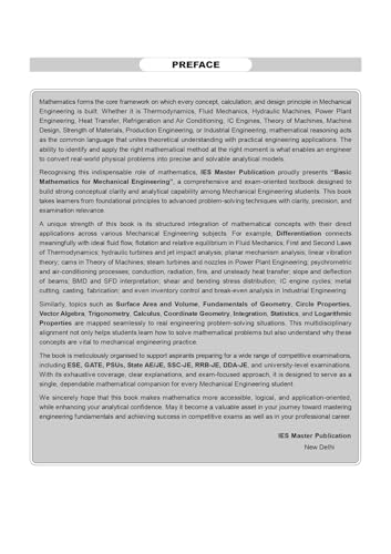 Image of Basic Mathematics for Mechanical Engineering | IES Master Publication | Fundamentals to Advanced Concepts with Engineering Applications | For ESE, ... & Diploma /UG Mechanical Engineering Students