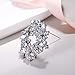 EVER FAITH Women's Wedding Corsage Jewelry Accessory Crystal Flower Wreath Brooch Pin Clear Silver-Tone