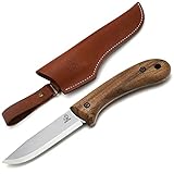 BeaverCraft BSH2 Bushcraft Knife Steel Blade – Fixed Blade Knife – Camping Knife Survival Knife Full Tang – Hiking Knife for Every Task – Camp Knife with Sheath