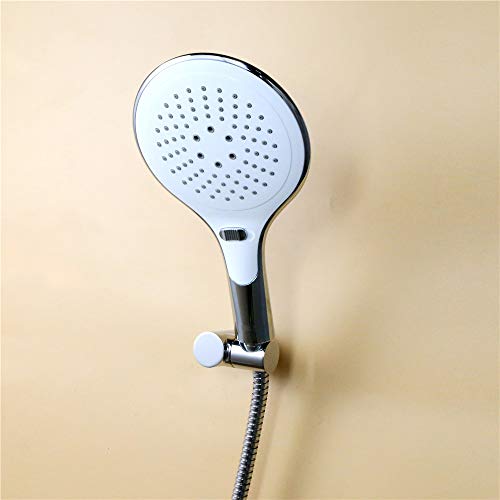 Pommeau de douche à main réglable contre le manque de pression dans la salle de bain en chrome - 7