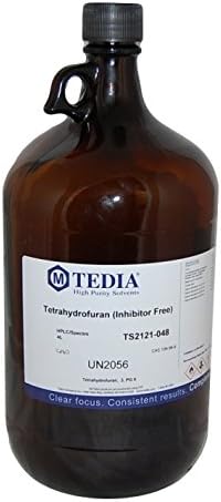 Tetrahydrofuran/No BHT, HPLC/Specto, 4L Amber Glass (Each)