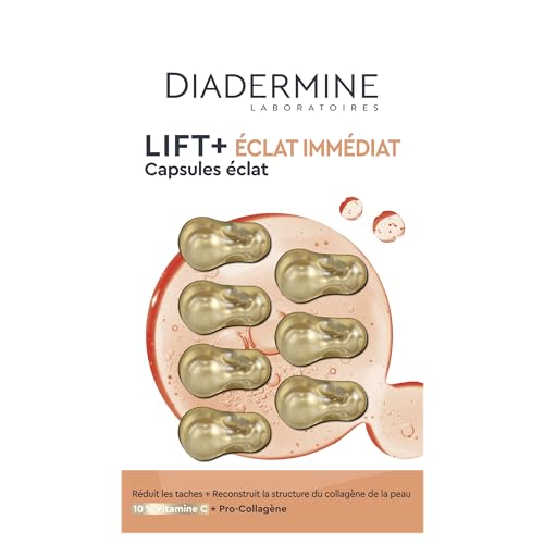 Diadermine Lift+ Capsules Anti-Rides, Visage et Cou Eclat Immediat, 7 x 4ml