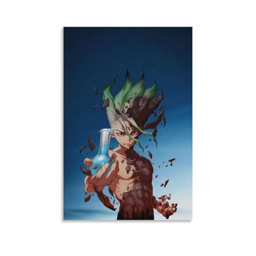 WZGWZYCD Póster decorativo de la serie anime de Dr. Stone Classic Anime para pared, pintura para dormitorio, 20 x 30 cm, estilo sin marco
