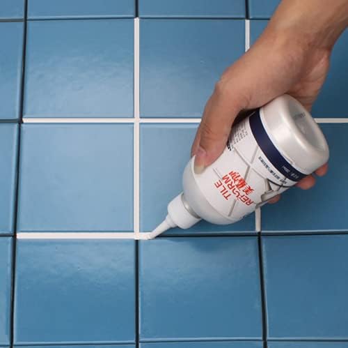 Tiles Gap Filler Waterproof 280 ml Crack Grout Gap Filler Agent Water Resistant Silicone Sealant for DIY Home Tiles Gap/Crack/Grout Repair Filler Tube Paste for Kitchen, Bathroom(280 Ml White)