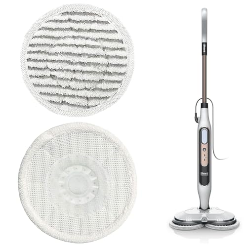JCUQGDOO 2PCS Steam Mop Pads Compatible with Shark S6002UK S7201UK S8201UK Steam Mop, Reusable Steam Scrub All-in-One Cleaning Pads, Microfiber Pads for All Sealed Hard Floors