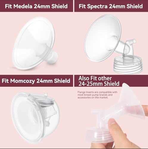 Insertos de flange 17mm para extractor de leche, 4 piezas miniatura 2