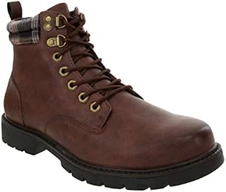 LONDON FOG Mens Chiswick Cold Weather Memory Foam Snow Boot Brown 13