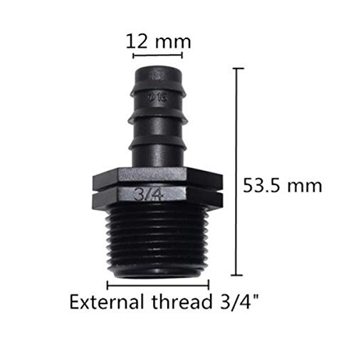 Accessori di Giunzione per Tubi Flessibili DN16, DN20 Tubo connettore Diritto con attacchi filettati ad Un Tubo 'Acqua 1/2" 3/4" Filettatura Maschio Adattatore Acqua rapido 100 pc