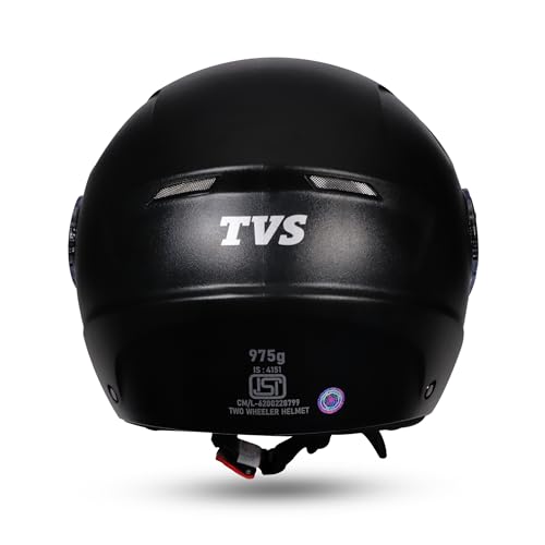 Image of TVS ACE ISI Certified Open face Unisex Helmet with Full Coverage Visor
