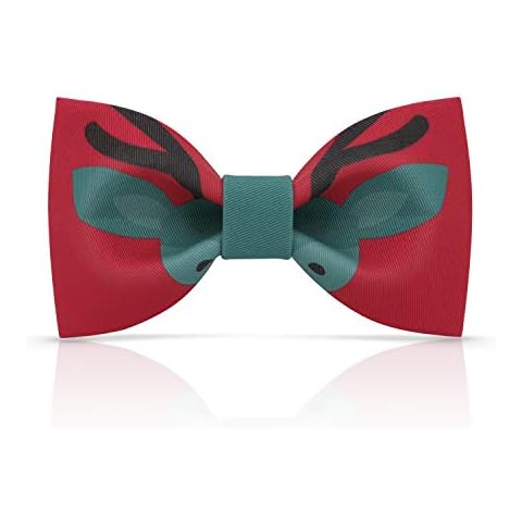 Lanzonia Men's Bow Tie Christmas Bowtie for Wedding Party Holiday Graduations Ball - - Medium Cover