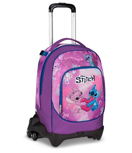 Trolley Jack Seven Stitch violet : sac à dos double compartiment pour fille