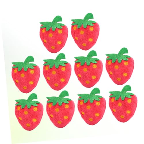 BESPORTBLE 20 Unidades brinquedo de morango brinquedo de pelúcia catnip brinquedos de gato catnip ga