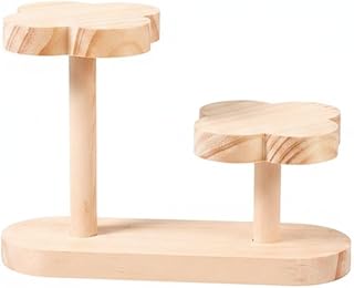Tiered Display Stand | Solid Wood, Flower Accents, For Collectibles, For Figurines