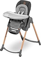 Maxi-Cosi Minla Evolutive Highchair, 0–14 Years, up to 60 kg, Baby High Chair, 9 Height Options, 5 Recline and 4 Tray Positions, Compact Fold, Adjustable Footrest, Essential Graphite