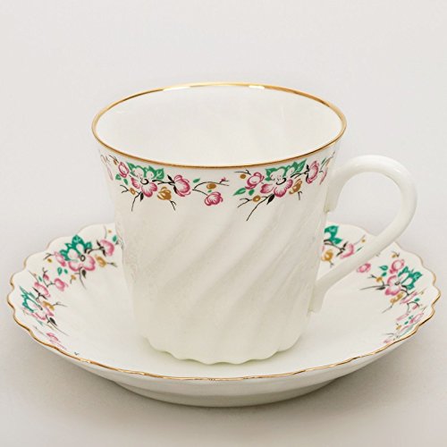 Imperial / Lomonosov Porcelain Coffee Cup W/ Saucer 'Spring' #TOP22