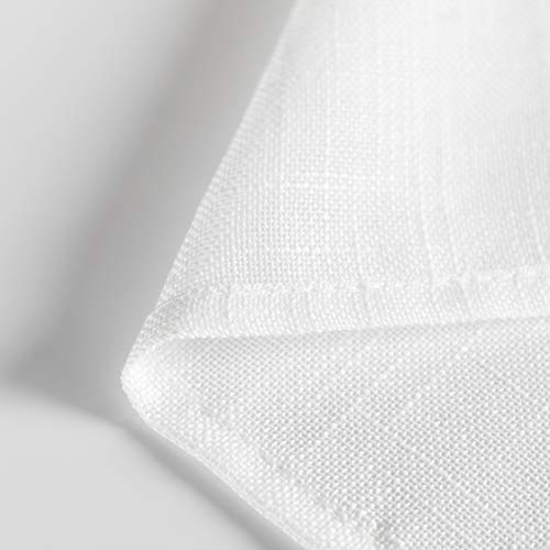 Aquazolax Privacy Curtains For Side Lights Window White Linen French Door Curtain Panels Semi Sheer Door Curtains Window Treatment For Front Entry Door, 1 Panel, W30 X L72 Inches #TOP5