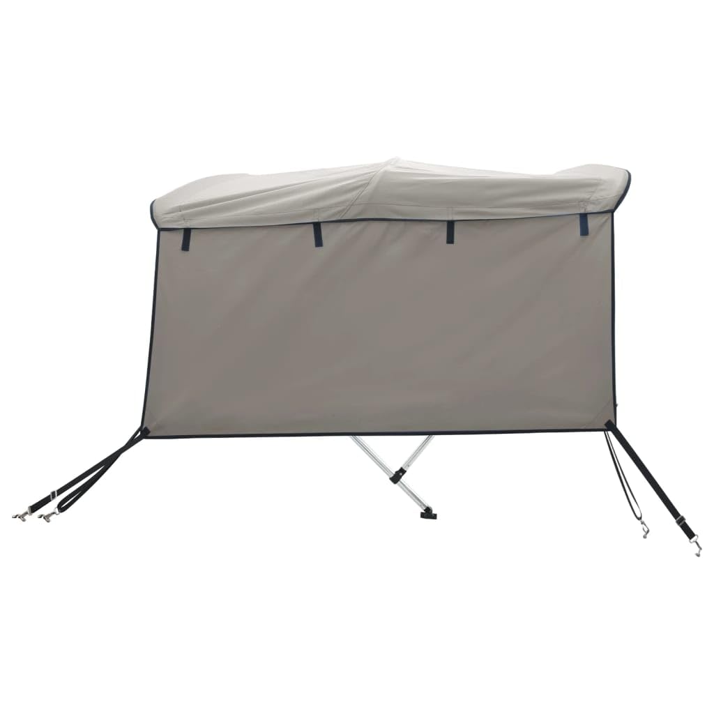 vidaXL Toit Bimini à 3 arceaux parois latérales 183x(185-198) x137 cm