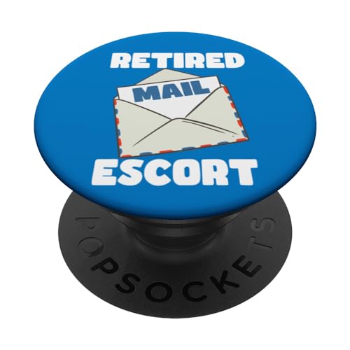Retirado Correo Escort Cita Divertida Trabajador Postal de Jubilación PopSockets PopGrip Intercambiable