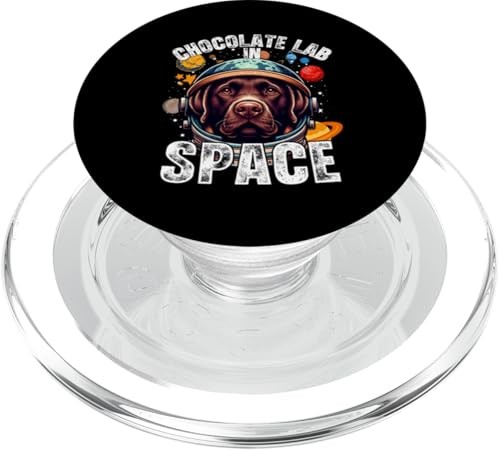 Chocolate Lab Lover Design Labrador en chocolat amusant PopSockets PopGrip pour MagSafe