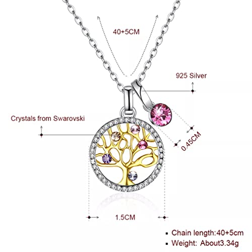 Collier arbre de vie en cristal, le symbole d'amour éternel pour elle - 3