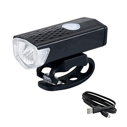1PC del faro della bici anteriore della luce della bici USB ricaricabile 300 lumen Modo 3 luce bicicletta LED della lampada in bicicletta Torcia Black Lantern