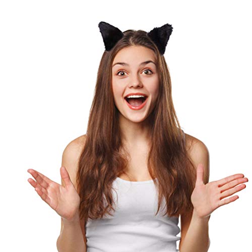 PIXNOR 2 Pares Orelhas de Gato Grampo de Cabelo Orelhas De Raposa Longo Anime Lolita Headpiece Headw