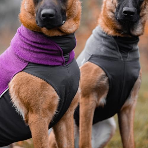 DOG Copenhagen Pomppa Jumppa Fleece-Mantel für Hunde, 52 cm, Graphit