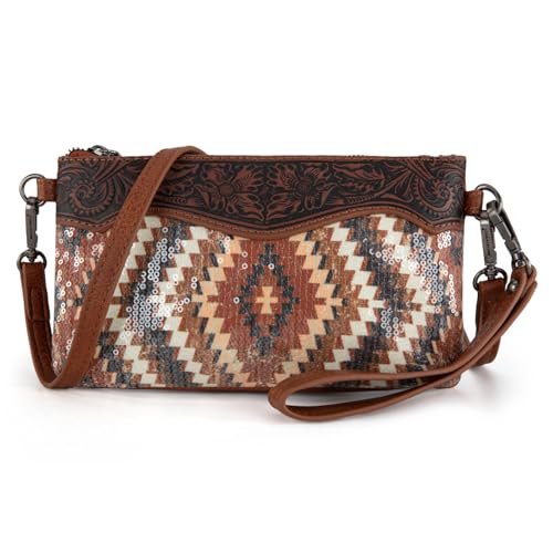 Montana West Crossbody Bags for Women Western Clutch Purses Cross Body Bag with Removable Strap