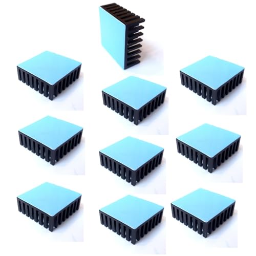 Easycargo 25mm �A���~�q�[�g�V���N 25x25x10mm 10���� + 3M8810 �M�`���S���e�[�v ��p�N�[���[ GPU�`�b�v VRAM VGA RAM (25mmx25mmx10mm)
