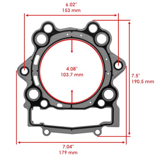 Caltric Cylinder Piston Ring Compatible with Yamaha Raptor 700 YFM700R 2006 2007-2014 Standard Bore by Caltric - Used condition - Image 7