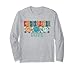 Boho Groovy Retro Back To School Shirt Kid Kindergarten Dude Long Sleeve T-Shirt