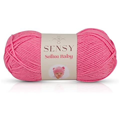 Sensy Softee Baby Yarn, 3.5 oz, 275 Yards, Gauge 3 Light (Pink) Cover