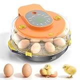 VISIONE A 360° E TESTER PER UOVA INTEGRATO: Progettata per le famiglie e l'istruzione, questa incubatrice per uova di gallina ha una finestra di visualizzazione trasparente a 360°, in modo che bambini e genitori possano osservare in alta definizione ogni fase dello sviluppo dell'uovo. Monitorate la crescita degli embrioni in qualsiasi momento con il tester per uova integrato.