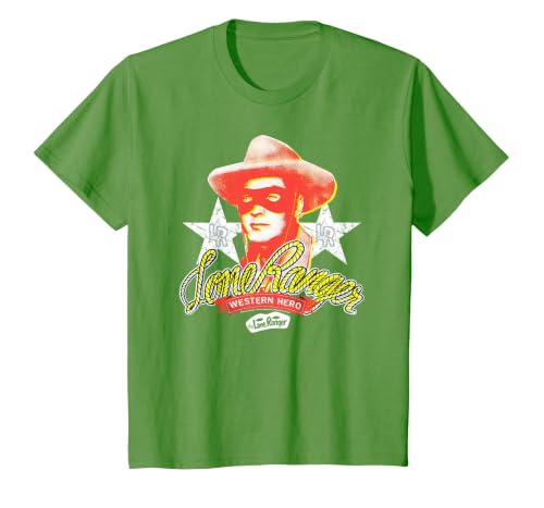 The Lone Ranger Vintage Western Hero Portrait T-Shirt, Youth, Grass Green, 2T