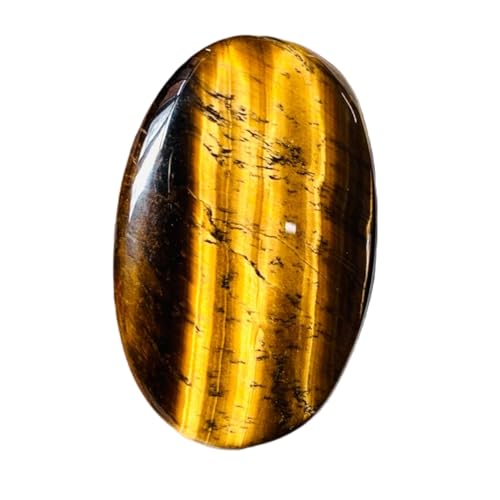 Cabochon œil de tigre naturel 42x26x8mm ovale pour création de pendentif DIY