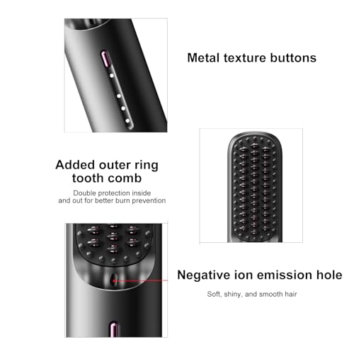 Peine Alisador Ionic Inalámbrico con 3 Temperaturas Negro miniatura 6
