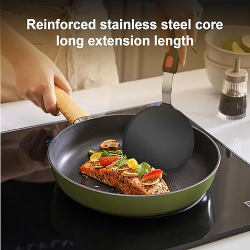 Premium Large Silicone Spatula Turner Set of 3, Flexible & Heat Resistant Kitchen Utensils for Nonstick Cookware - Image 5