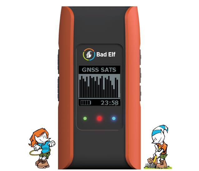 Bad Elf Flex® Mini Standard GNSS Receiver (GPS/GLONASS/Galileo/BEIDOU), Small, Orange